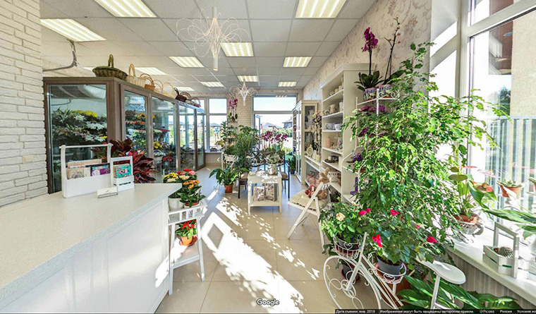 Виртуальный 3D тур по магазину цветов